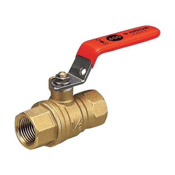 オンダ製作所 FF型(フルボール) Rc3×Rc3 オレンジレバーハンドル FF-80C 1個 267-0528（直送品）