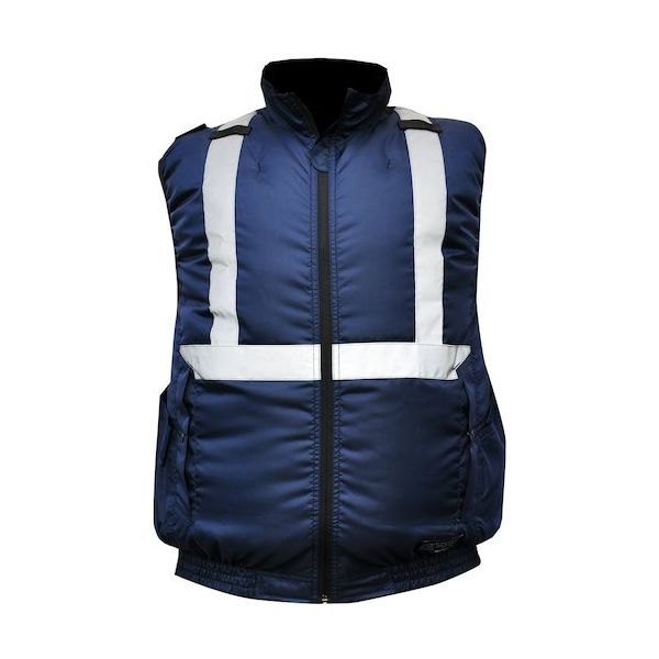 ミズケイ エアーファンダフルベスト ネイビー 5Lサイズ 5941218 1枚 458-6806（直送品）