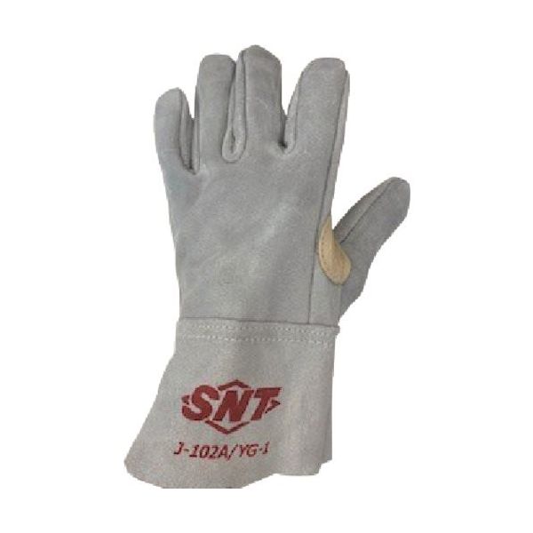 新日本トーカ貿易 SNT ロングカフ革手袋(内縫い) J-102A-YG-1 1双 434-5020（直送品）