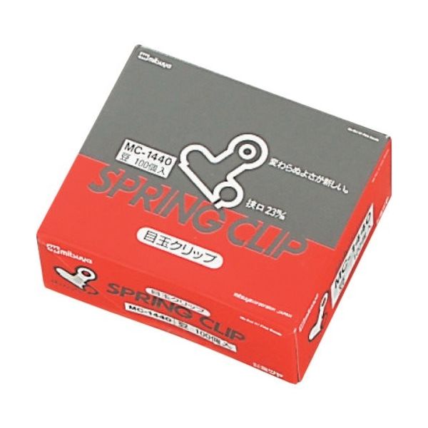 ミツヤ 目玉クリップ豆 100本 MC-1440 1箱(100本) 356-6286（直送品）
