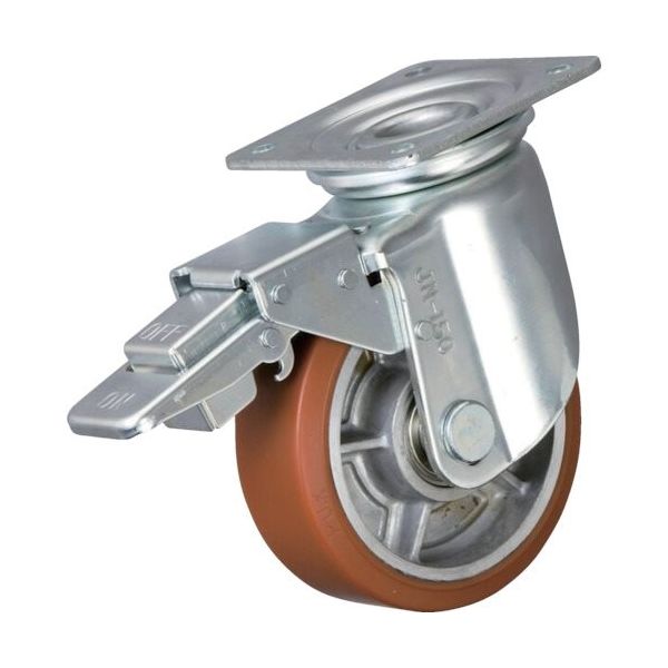 イノアックコーポレーション イノアック 重荷重用キャスター ログラン ストッパー・旋回金具付 φ130 HP-130WJS 1個（直送品）