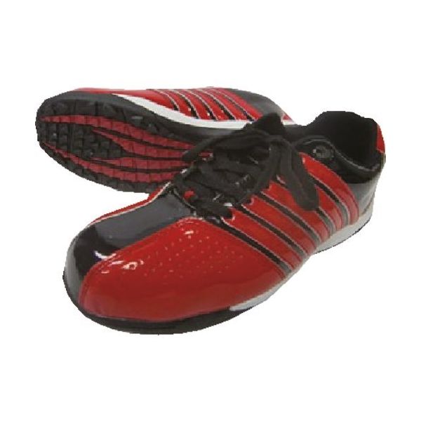 富士手袋工業 富士手袋 エナメル セーフティスニーカー 紐式 赤(レッド) 25.0cm 5008-R-25.0 1足 198-3958（直送品）