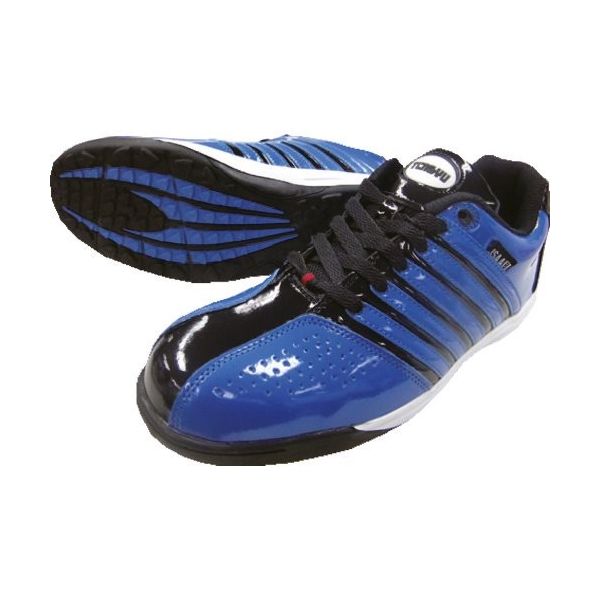 富士手袋工業 富士手袋 エナメル セーフティスニーカー 紐式 ブルー 25.5cm 5008-BL-25.5 1足 198-2469（直送品）