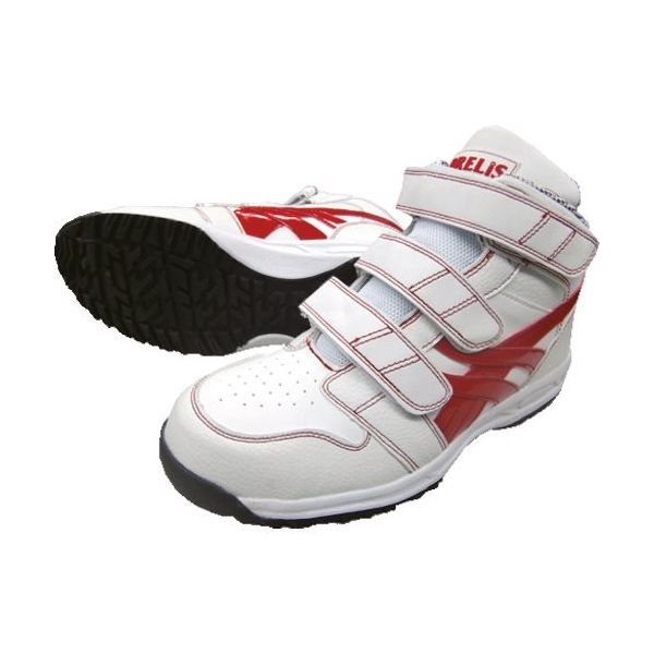 富士手袋工業 富士手袋 ブレリス ハイカットマジック安全靴 白/赤 26.0cm 539-30-WR-26.0 1足 198-2438（直送品）