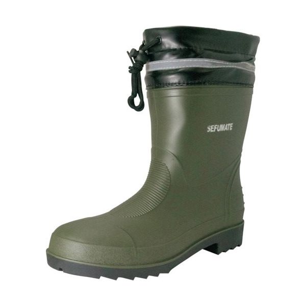 富士手袋工業 富士手袋 PVC鉄芯鉄板入ショートブーツ モスグリーン 4L 9203-4L 1足 338-2608（直送品）