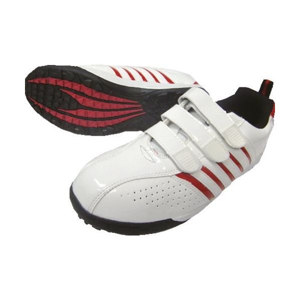 富士手袋工業 富士手袋 エナメル セーフティスニーカー 3本マジック 白/赤 27.0cm 5088-WR-27.0 1足 197-7660（直送品）