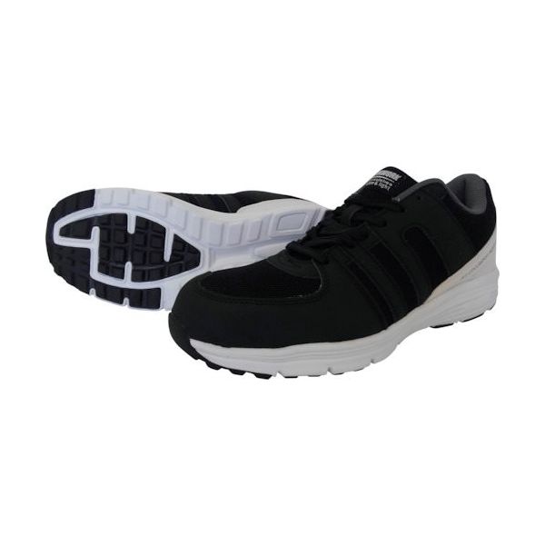 喜多 セーフティスニーカー ヒモ ブラック 23.0 MK5100-BK-23.0 1足 430-0620（直送品）