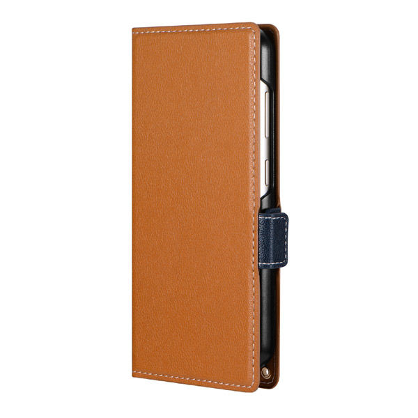 Galaxy S23 SC-51D/SCG19 薄型・軽量PUレザー手帳ケース 「Twoal W」 キャメル（直送品）