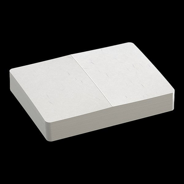 山櫻 二折 カード 2号 大礼紙 片面 挨拶状用 角丸 和紙調 無地