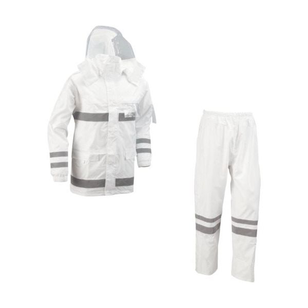 船橋 安全レイン ホワイト BLLサイズ FS-6000 WH BLL 1着 415-6539（直送品）