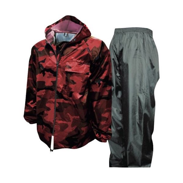 トオケミ 迷彩ネオレインワールド レッド 4105-CM RED LL 1着 250-6156（直送品）