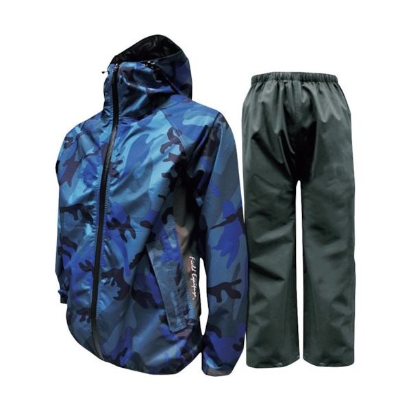 トオケミ 迷彩カイロスストレッチレインスーツ 迷彩ブルー 7909-CM BLUE M 1着 323-8248（直送品）