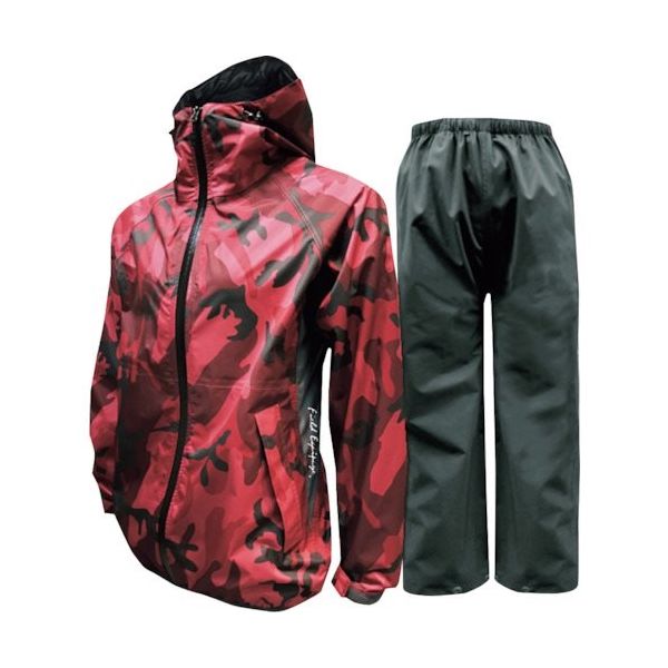 トオケミ 迷彩カイロスストレッチレインスーツ 迷彩レッド 7909-CM RED LL 1着 323-9909（直送品）