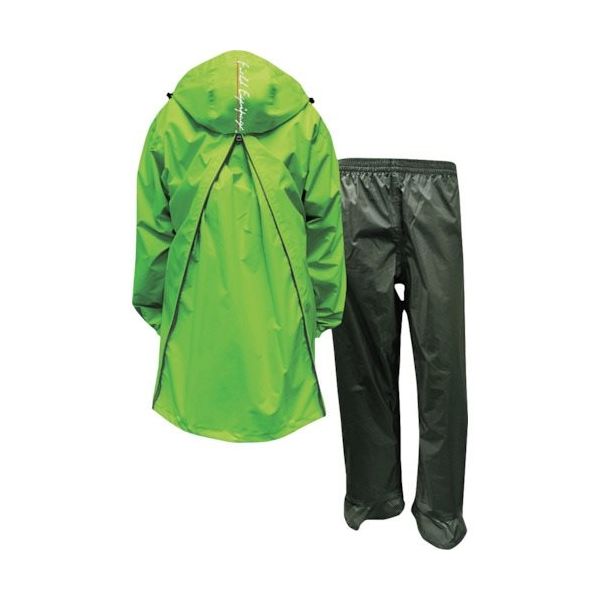 トオケミ 上下組レインスーツ アリアバックパッカー ライム 7890-BP LIME LL 1着 246-3792（直送品）