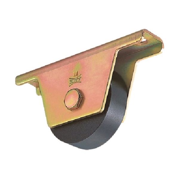 ヨコヅナ 鉄重量戸車 75mm 平 JHM-0752 1個 152-3873（直送品）