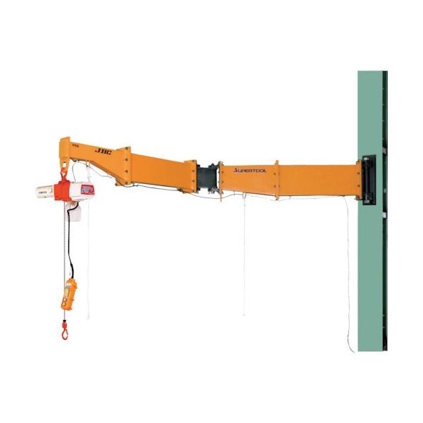 スーパーツール スーパー 二速選択電動チェーンブロック付ジブクレーン 溶接型・柱取付式 JBCC H