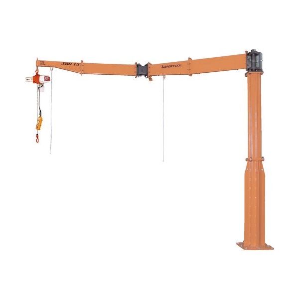 スーパーツール スーパー 二速選択電動チェーンブロック付ジブクレーン 床固定・アーム関節型 JBCC2520K 1台 206-9979（直送品）