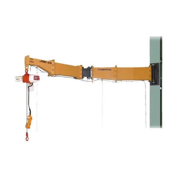 スーパーツール スーパー ニ速選択型電動チェーンブロック付ジブクレーン ボルト・ナット型・柱取付式 JBCC2530HF 1台（直送品）