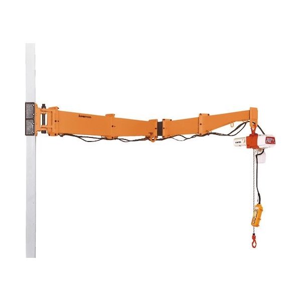 スーパー 二速選択電動チェーンブロック付ジブクレーン コラム型