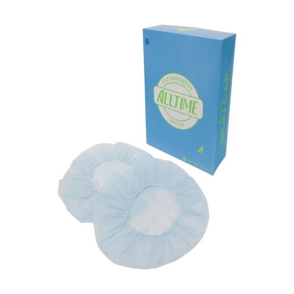 シンワ 東京メディカル スパンキャップ ブルー 100枚入 FG-253 1セット(800枚:100枚×8箱) 232-1596（直送品）