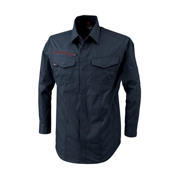 ジーベック XEBEC 長袖シャツ1753ー19ーM ディープネイビー 1753-19-M 1着 384-1795（直送品）