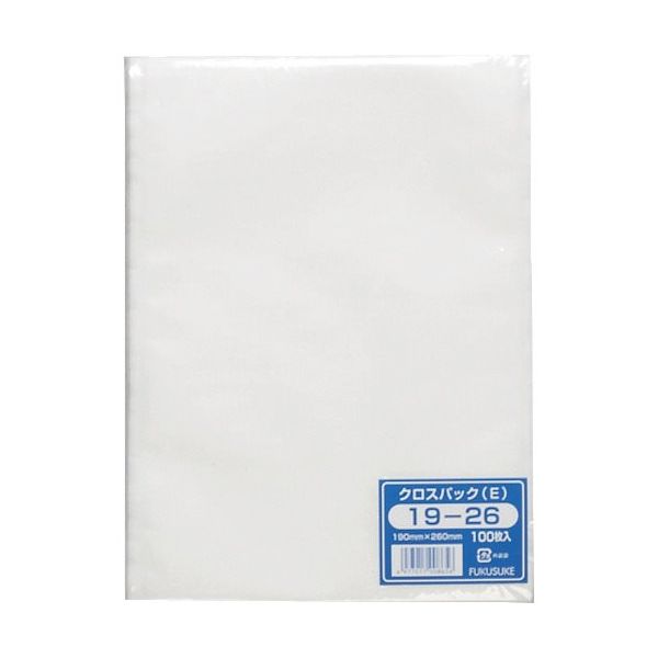 福助工業 福助 クロスパック(E) 19ー26 0132500 1セット(2000枚:100枚×20袋) 430-7306（直送品）