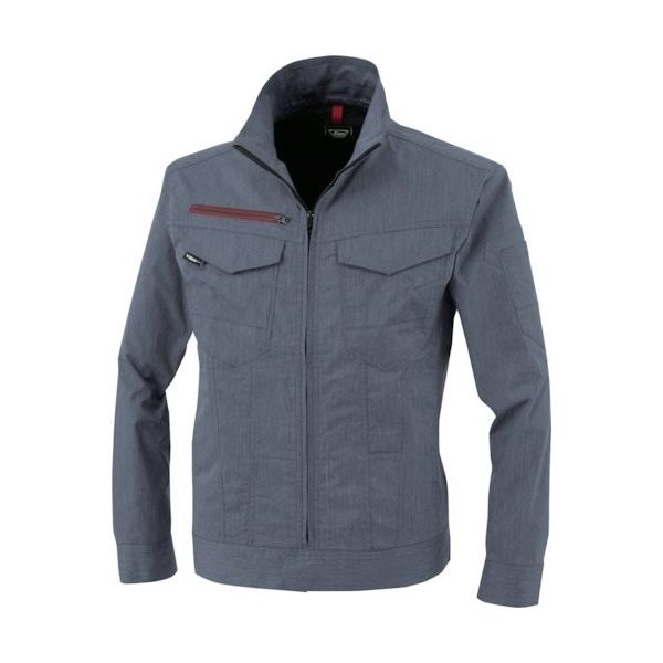 ジーベック XEBEC 長袖ブルゾン1754ー116ーM 杢ブルー 1754-116-M 1着 382-9182（直送品）