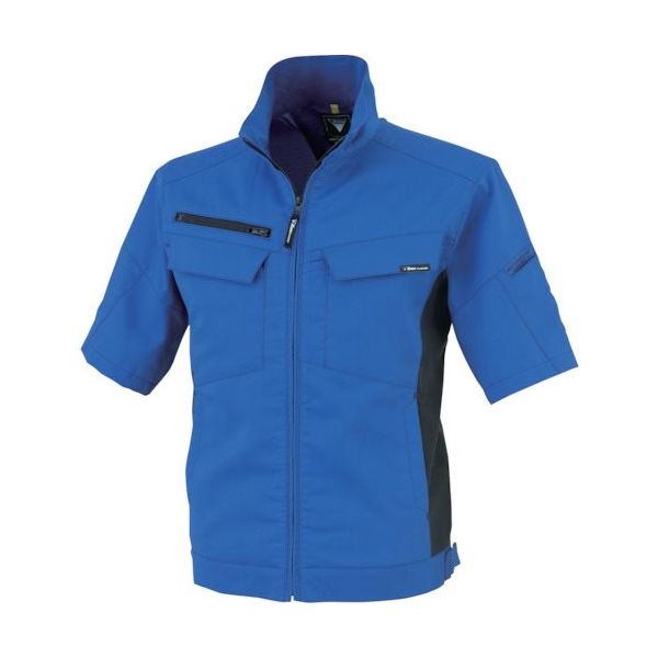 ジーベック XEBEC 裏綿ストレッチ半袖ブルゾン1511ー46ー3L ロイヤルブルー 1511-46-3L 1着 382-7580（直送品）