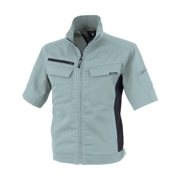 ジーベック XEBEC 裏綿ストレッチ半袖ブルゾン1511ー605ー4L ミストグリーン 1511-605-4L 1着 382-2897（直送品）