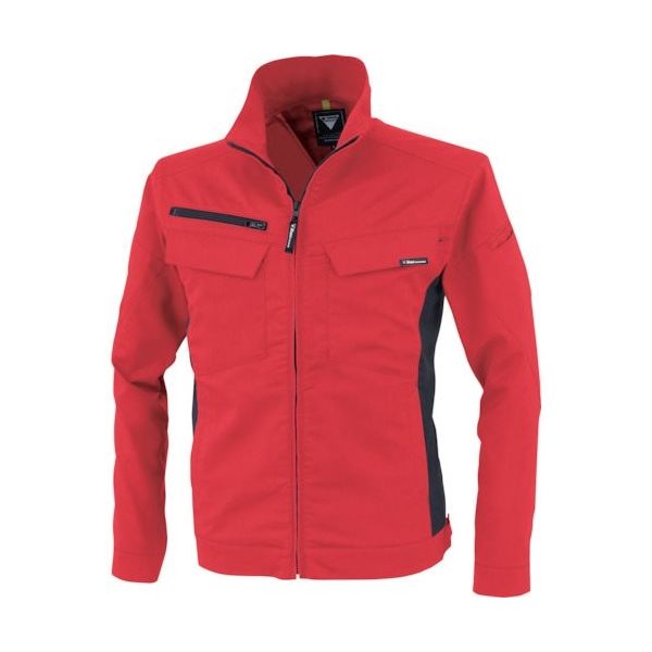 ジーベック XEBEC 裏綿ストレッチ長袖ブルゾン1514ー71ー4L レッド 1514-71-4L 1着 382-7628（直送品）