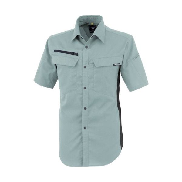 ジーベック XEBEC 裏綿ストレッチ半袖シャツ1512ー605ー3L ミストグリーン 1512-605-3L 1着 382-9175（直送品）