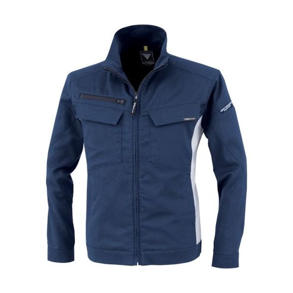 ジーベック XEBEC 裏綿ストレッチ長袖ブルゾン1514ー19ーL ディープネイビー 1514-19-L 1着 383-7118（直送品）