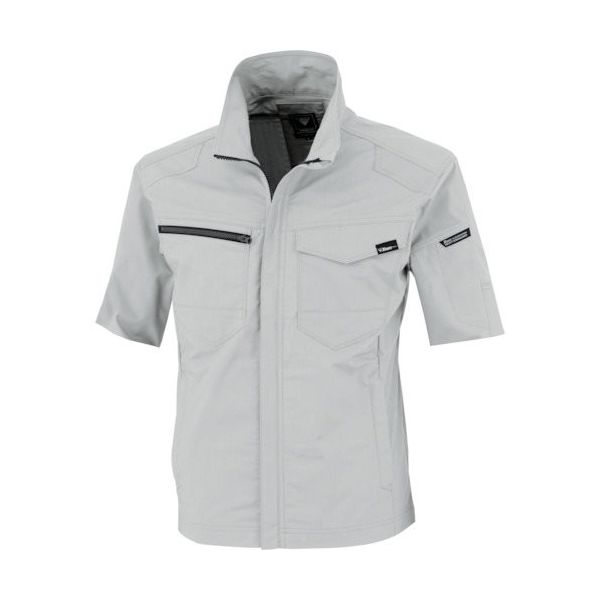 ジーベック XEBEC TCストレッチ半袖ブルゾン1711ー22ーL シルバーグレー 1711-22-L 1着 383-2348（直送品）