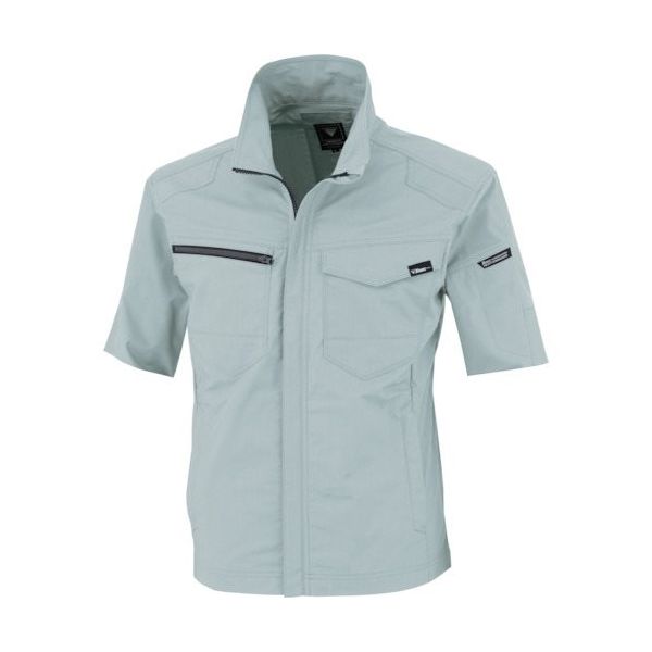 ジーベック XEBEC TCストレッチ半袖ブルゾン1711ー61ー5L モスグリーン 1711-61-5L 1着 382-6062（直送品）