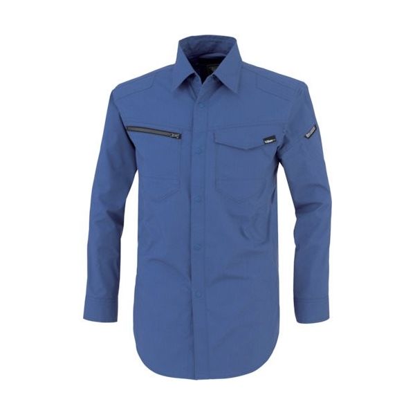 ジーベック XEBEC TCストレッチ長袖シャツ1713ー40ーSS ブルー 1713-40-SS 1着 384-2914（直送品）