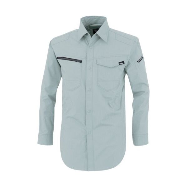 ジーベック XEBEC TCストレッチ長袖シャツ1713ー61ー4L モスグリーン 1713-61-4L 1着 384-1805（直送品）