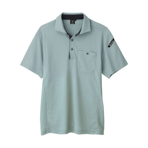 ジーベック XEBEC エコ制電半袖ポロシャツ6090ー605ーL ミストグリーン 6090-605-L 1着 384-1885（直送品）