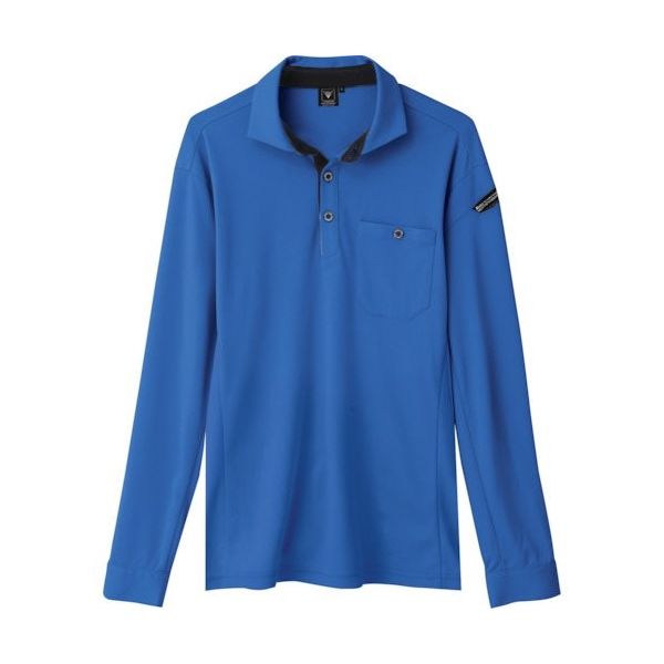 ジーベック XEBEC エコ制電長袖ポロシャツ6095ー46ー4L ロイヤルブルー 6095-46-4L 1着 384-3510（直送品）