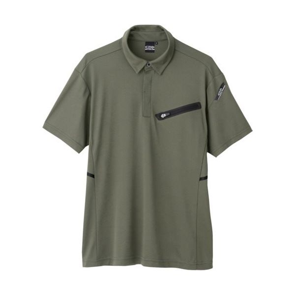 ジーベック XEBEC 半袖ポロシャツ6110ー36ー5L カーキ 6110-36-5L 1着 384-3011（直送品）