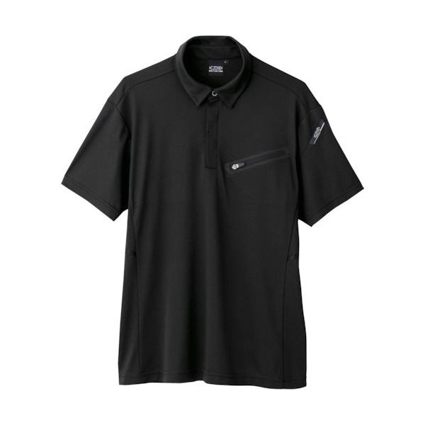 ジーベック XEBEC 半袖ポロシャツ6110ー90ー4L クロ 6110-90-4L 1着 384-3506（直送品）