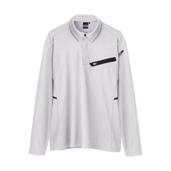 ジーベック XEBEC 長袖ポロシャツ6115ー22ーM シルバーグレー 6115-22-M 1着 383-8720（直送品）