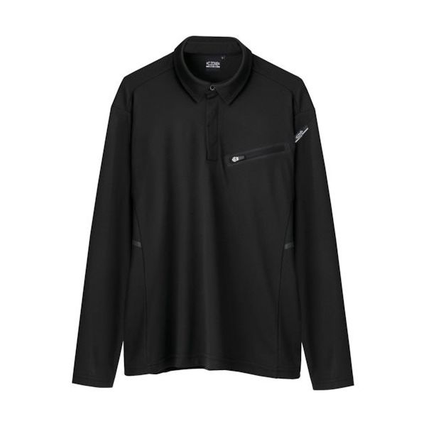 ジーベック XEBEC 長袖ポロシャツ6115ー90ー4L クロ 6115-90-4L 1着 383-8702（直送品）