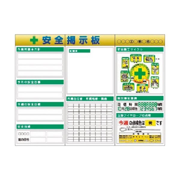 つくし工房 つくし スチール製フラット掲示板3点タイプセット 大タイトル=Bタイプ KG-621BB 1組(1個) 184-0149（直送品）