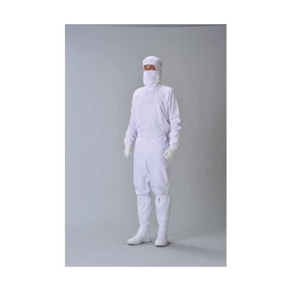 ガードナー ADCLEAN クリーンスーツ CH1101ー1 ラグラン型続き服 男女兼用 ホワイト 3L CH110113L 1着（直送品）