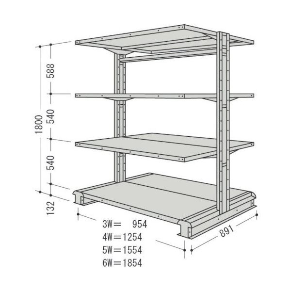 日本ファイリング NF キャンチラック複式1連 CR65S