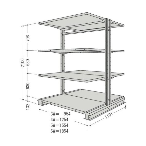 日本ファイリング NF キャンチラック複式1連 CR75L