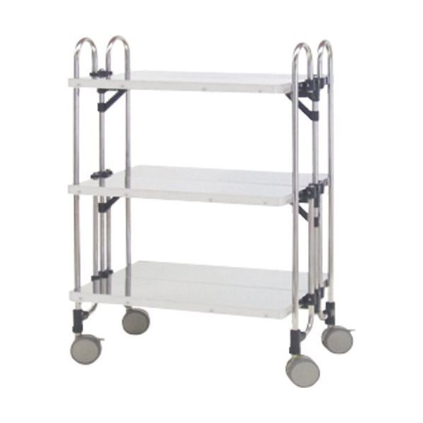 トクヤマ ステンレス 折りたたみ式ワゴン フラット棚 FEAM