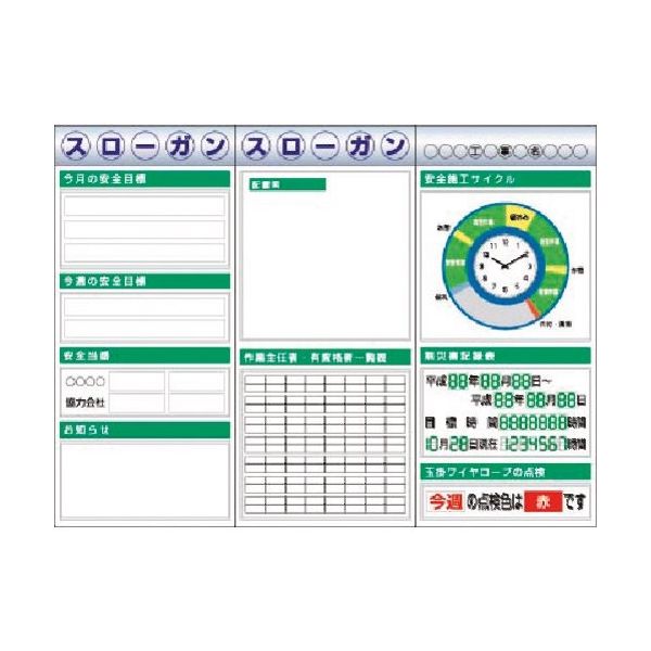 つくし工房 つくし スチール製フラット掲示板3点タイプセット 大タイトル=Eタイプ KG-623AE 1組(1個) 183-3692（直送品）