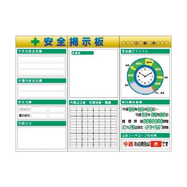 つくし工房 つくし スチール製フラット掲示板3点タイプセット 大タイトル=Bタイプ KG-623AB 1組(1個) 184-1727（直送品）