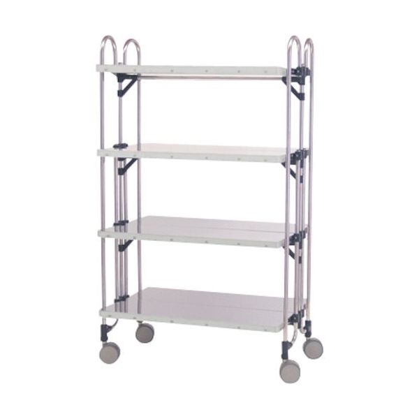 トクヤマ ステンレス 重量用折りたたみ式ワゴン FESTA-4FF 1台 176-9478（直送品）